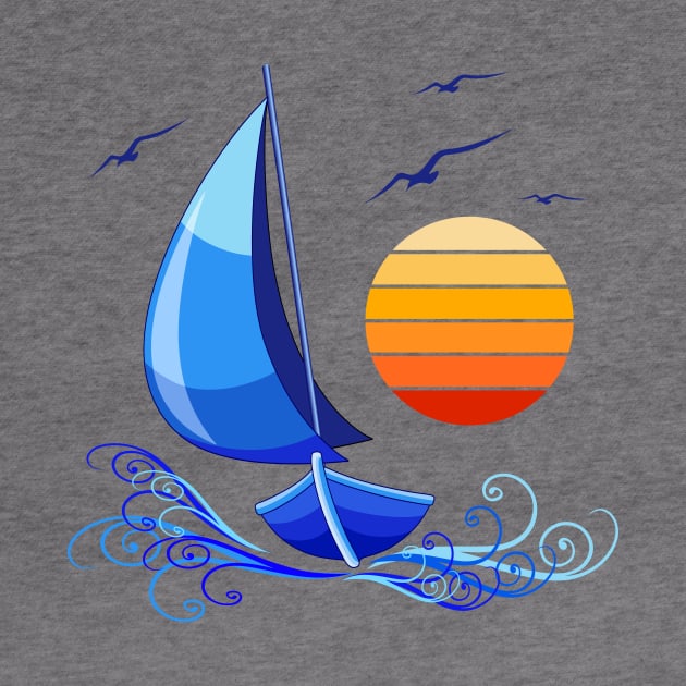 Sailing Boat Summer Vacations Journet by BluedarkArt